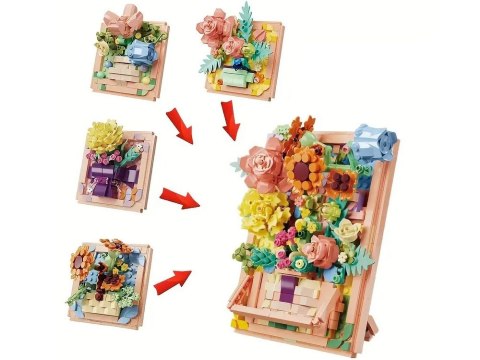Klocki techniczne SERIA: Oddech wiosny - KWIATY W RAMCE ponad 200ele ZA5815