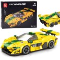 Klocki techniczne Sportowe auto P1 GTR ŻÓŁTO-ZIELONE 368-ele ZA5781