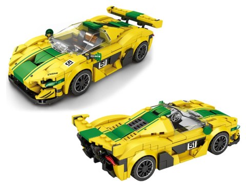 Klocki techniczne Sportowe auto P1 GTR ŻÓŁTO-ZIELONE 368-ele ZA5781