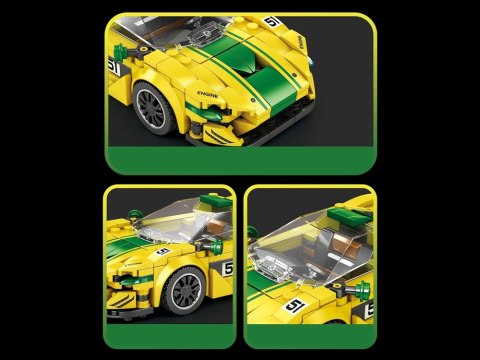 Klocki techniczne Sportowe auto P1 GTR ŻÓŁTO-ZIELONE 368-ele ZA5781