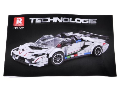 Klocki techniczne Supersportowe auto BIAŁY KABRIOLET spojler 348-ele ZA5787