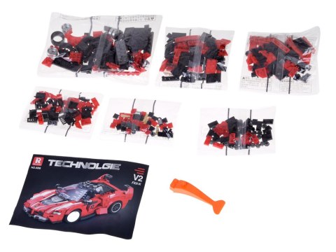 Klocki techniczne Supersportowe auto CZERWONY KABRIOLET 360-ele ZA5786