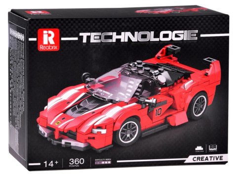 Klocki techniczne Supersportowe auto CZERWONY KABRIOLET 360-ele ZA5786