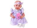 Lalka BOBAS interaktywna 46cm - w liliowej sukience + akcesoria ZA5834