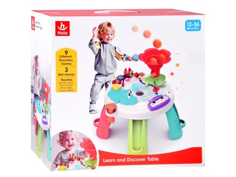 Stolik interaktywny kolorowe kulki pianinko ZA3677