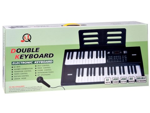 Organy KEYBOARD 61-klawiszy z funkcją podziału SPLIT + mikrofon IN0185