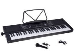 Organy KEYBOARD KLASYCZNY 61-klawiszy w dotyku jak drewno + mikrofon IN0184
