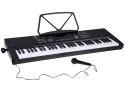 Organy KEYBOARD KLASYCZNY 61-klawiszy w dotyku jak drewno + mikrofon IN0184