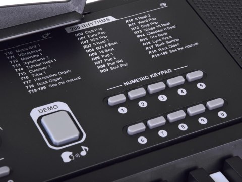 Organy KEYBOARD KLASYCZNY 61-klawiszy w dotyku jak drewno + mikrofon IN0184