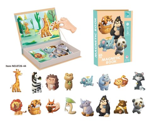 Puzzle Magnetyczne + Książeczka Safari