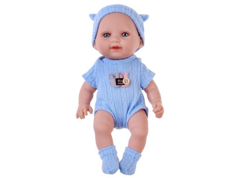Urocza lalka BOBAS 26 cm - lekka i ruchoma w śpioszkach z czapeczką ZA5831