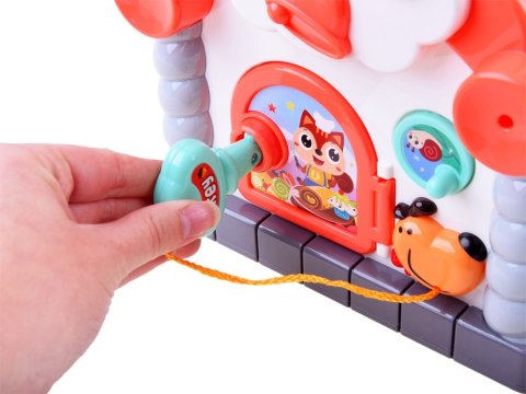 Interaktywny Domek kostka edukacyjna sorter klocki zwierzątka ZA3518