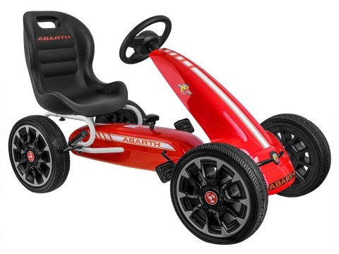 Licencjonowany GOKART ABARTH na pedały dla dzieci 30kg Miękkie koła PA0167