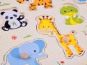 Puzzle drewniane ZWIERZAKI układanka 10 ele dopasuj kształty ZA4721