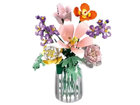 Klocki techniczne KWIATY 9 roślin - bukiet kwiatów polnych 563-ele ZA5896