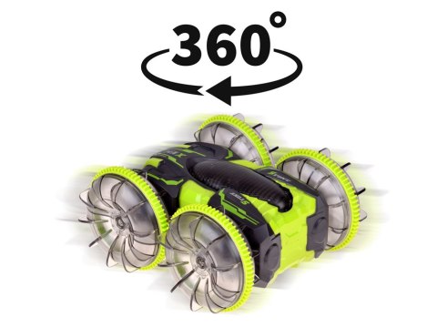 Samochód AMFIBIA 2w1 Stunt r/c zdalnie sterowany Jeździ Pływa Świeci RC0735