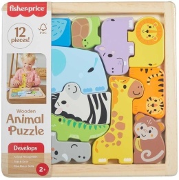 Fisher-Price Zwierzątka Drewniane puzzle Układanka