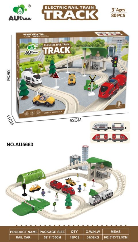 Kolejka Miasto z Funkcją Świateł i Dźwięku 80el.