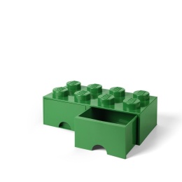 LEGO(R) pojemnik klocek z szufladami ósemka zielony