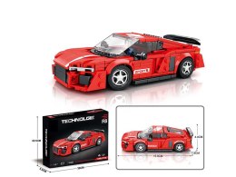 Zestaw Klocków Auto Sportowe Czerwone 373el.