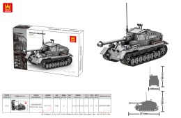 Zestaw Klocków Czołg Szary 632el.