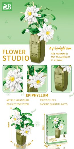 Zestaw Klocków Kwiaty Białe 571el.