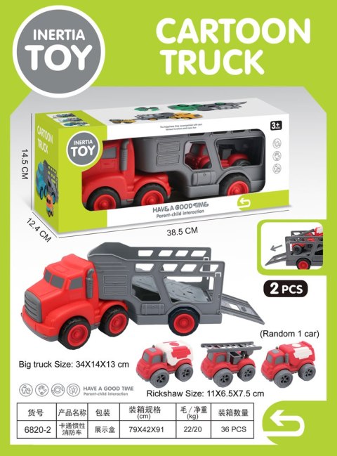 Zestaw Pojazdów Laweta + Autka Straż Pożarna