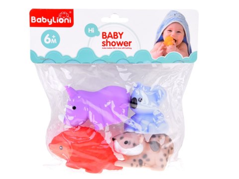 Gumowe Zwierzątka do kąpieli do zabawy w wodzie Zestaw 4-sztuki ZA5816