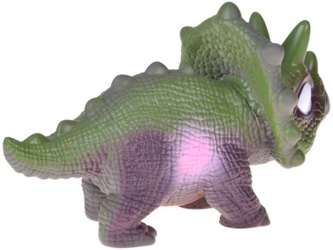Interaktywny gumowy dinozaur triceratops figurka z dźwiękiem RYCZY ZA5726