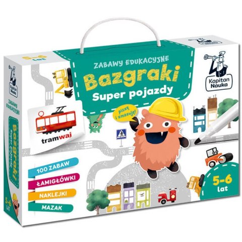 Kapitan Nauka Bazgraki Super pojazdy zabawy edukacyjne łamigłówki KS0883
