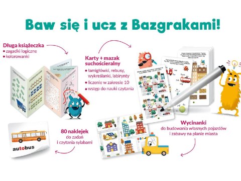 Kapitan Nauka Bazgraki Super pojazdy zabawy edukacyjne łamigłówki KS0883