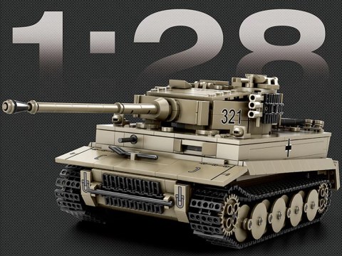 Klocki konstrukcyjne czołg TIGER I World of Tanks 1138ele 1:28 ZA5807