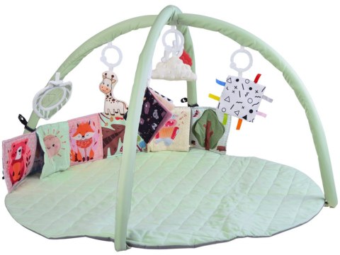 Mata Edukacyjna z Pałąkiem + Zabawki Gryzak Książeczka Kontrastowa ZA5828