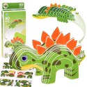 Puzzle 3D Kartonowy Model - Dinozaur Stegosaurus DIY Zrób to sam ZA5810