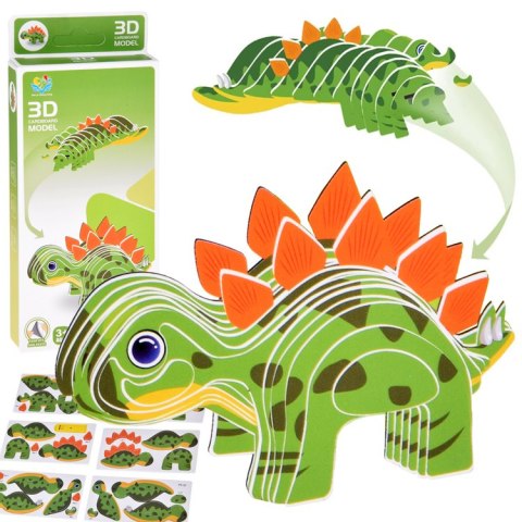 Puzzle 3D Kartonowy Model - Dinozaur Stegosaurus DIY Zrób to sam ZA5810