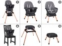 Wielofunkcyjny fotel obracane krzesełko do karmienia 6w1 dla dzieci ZA5659