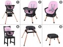 Wielofunkcyjny fotel obracane krzesełko do karmienia 6w1 dla dzieci ZA5659