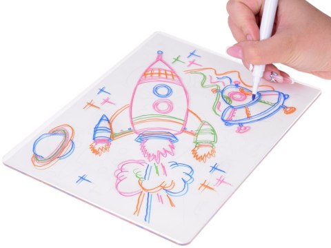 Tablica do Rysowania 3D z Podświetleniem LED + Pisaki i Okulary TA0114