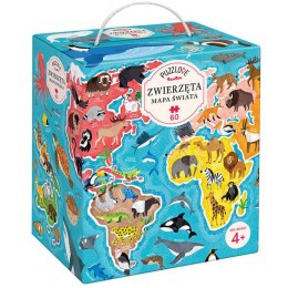 CzuCzu Puzzlove Puzzle Zwierzęta Mapa świata 60 el. ZA4163