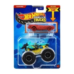 Hot Wheels Monster Trucks Pojazd 1:64 + Autko