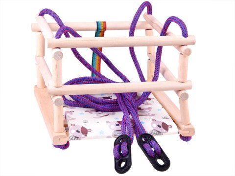 Kolorowa HUŚTAWKA drewniana + poduszka SP0210