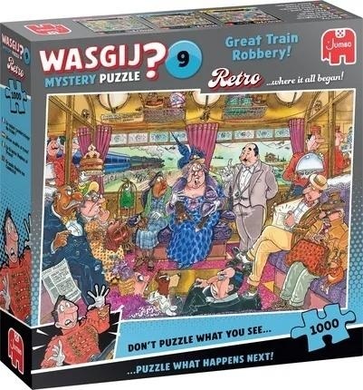 Puzzle 1000 Wasgij Jumbo Retro napad na pociąg