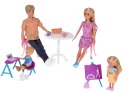 Anlily Duży zestaw RODZINA LALEK Kuchnia i mebelki + szkoła i praca ZA5699