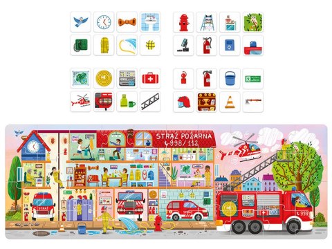CzuCzu Puzzle Tak działa Straż pożarna 40 ele + plakat edukacyjny ZA5626