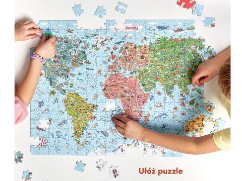 CzuCzu Puzzle odkrywcy Mapa świata 300 ele + plakat edukacyjny ZA5627