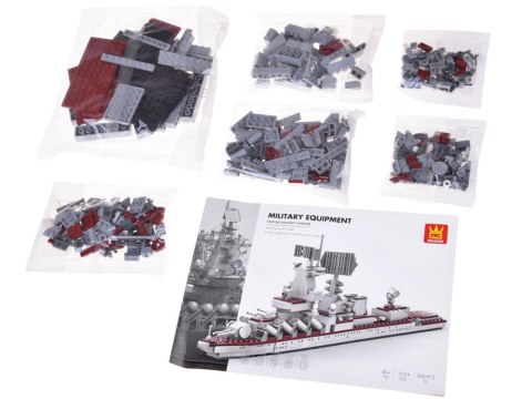 Klocki techniczne Statek Okręt Wojskowy krążownik Varyag 396 ele ZA5674