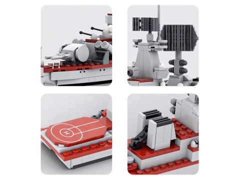 Klocki techniczne Statek Okręt Wojskowy krążownik Varyag 396 ele ZA5674