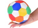 Miękka kolorowa piłka pluszowa ekoskóra 15cm szmacianka ZA5682