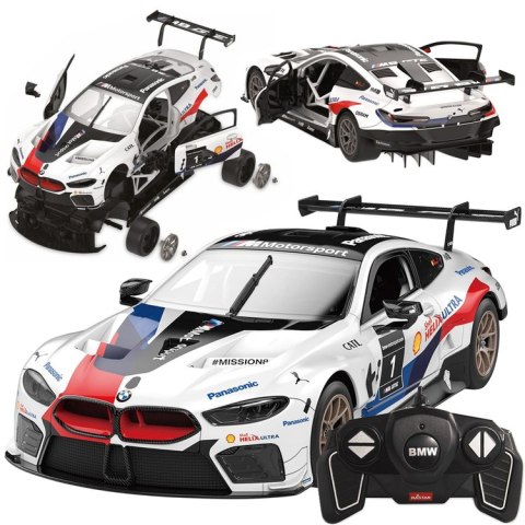 Rastar BMW M8 GTE model 1:18 do złożenia - auto zdalnie sterowane RC0708