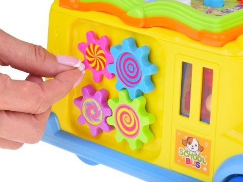 Autko Wesoły Autobus Interaktywny Kolorowy jeździ świeci gra ZA0019